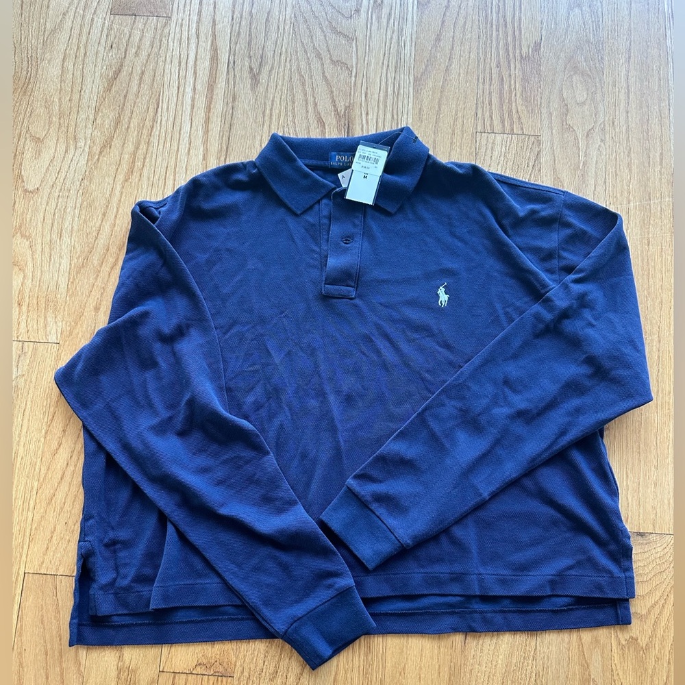 Polo Ralph Lauren cropped polo with long sleeve
